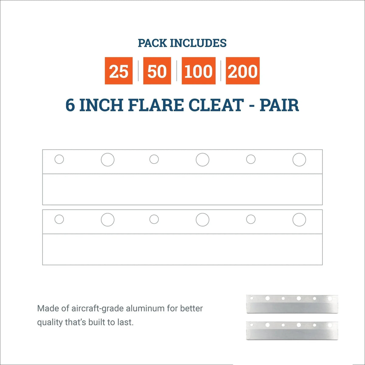 Cleat Flare 6 inch - pair - S-CLEAT-6F - Picture Hang Solutions