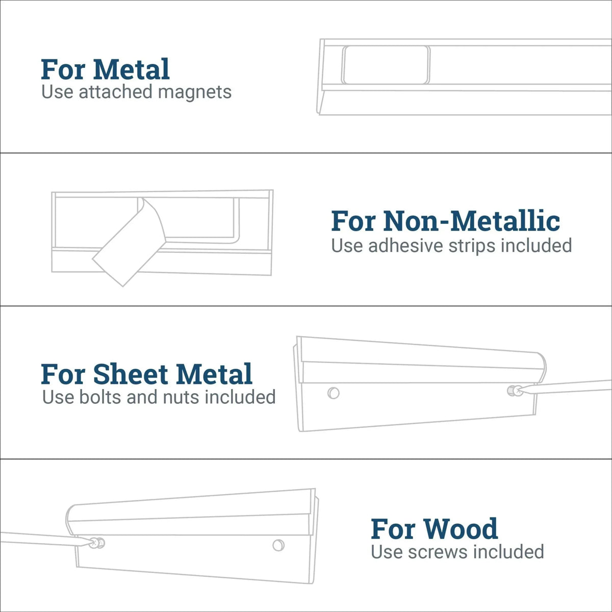 Clip It Strip Hanging System - Paper or Picture Holder for Home, Office, and Business - S-HWR-CLIPIT12 - Picture Hang Solutions