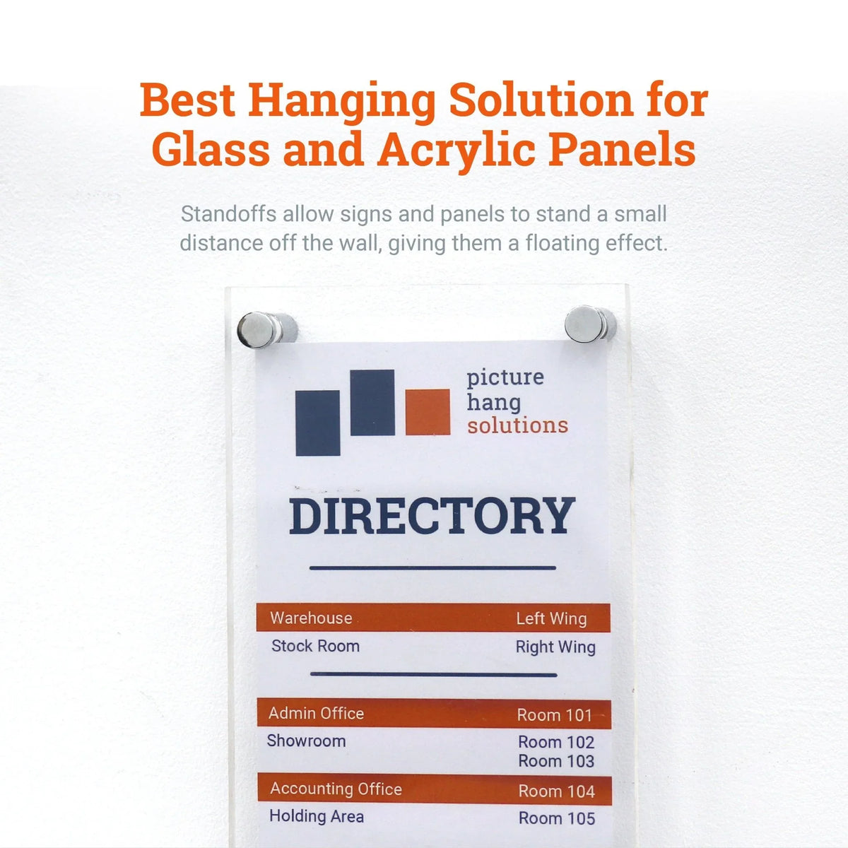 CN - Series Brass Flat Top Sign Standoff 13mm x 19mm - S-SO-1319BR - Picture Hang Solutions