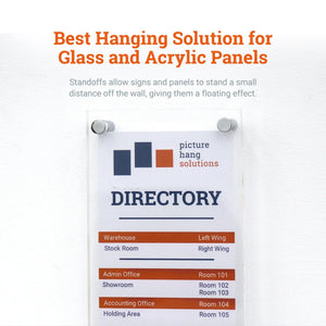 CN - Series Brass Flat Top Sign Standoff 13mm x 19mm - S-SO-1319BR - Picture Hang Solutions