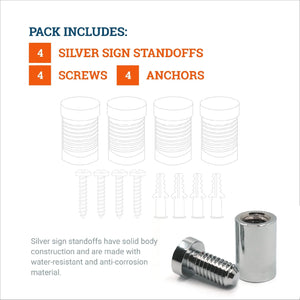 CN - Series Brass Flat Top Sign Standoff 13mm x 19mm - S-SO-1319BR - Picture Hang Solutions