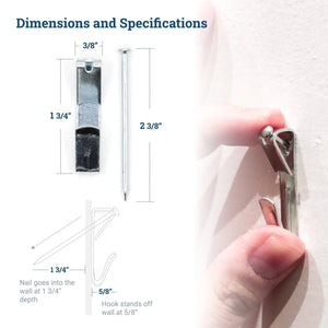 Conventional 100 lb Hook - S-HWR-2054-100X - Picture Hang Solutions