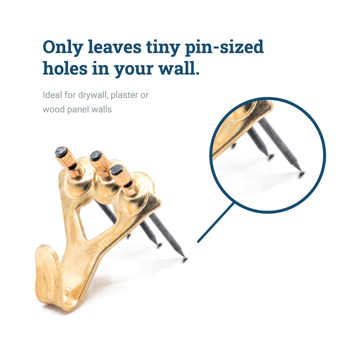 Courtesy Brass 100 lb Hook - S-BCH-100M - Picture Hang Solutions