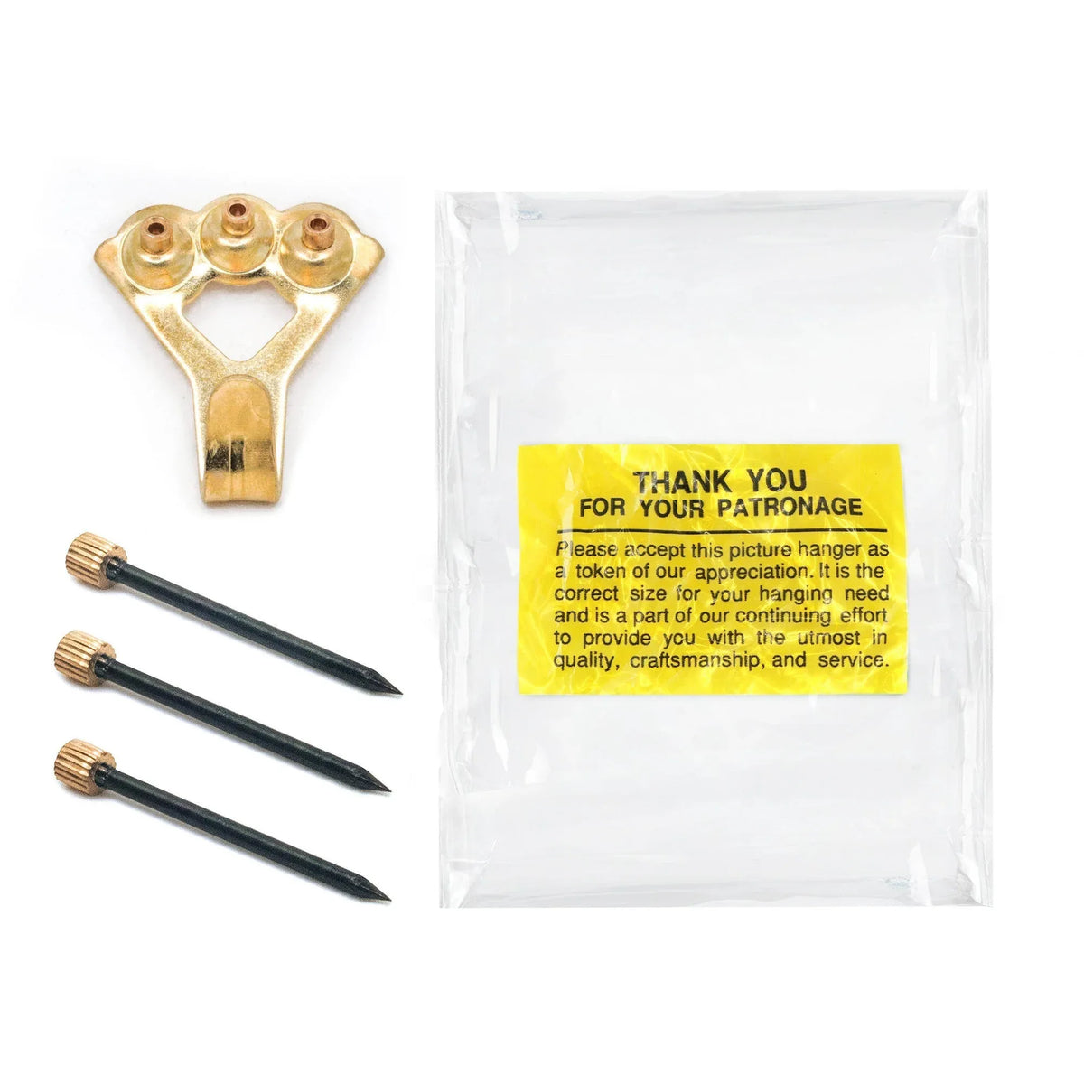 Courtesy Brass 100 lb Hook - S-BCH-100X - Picture Hang Solutions