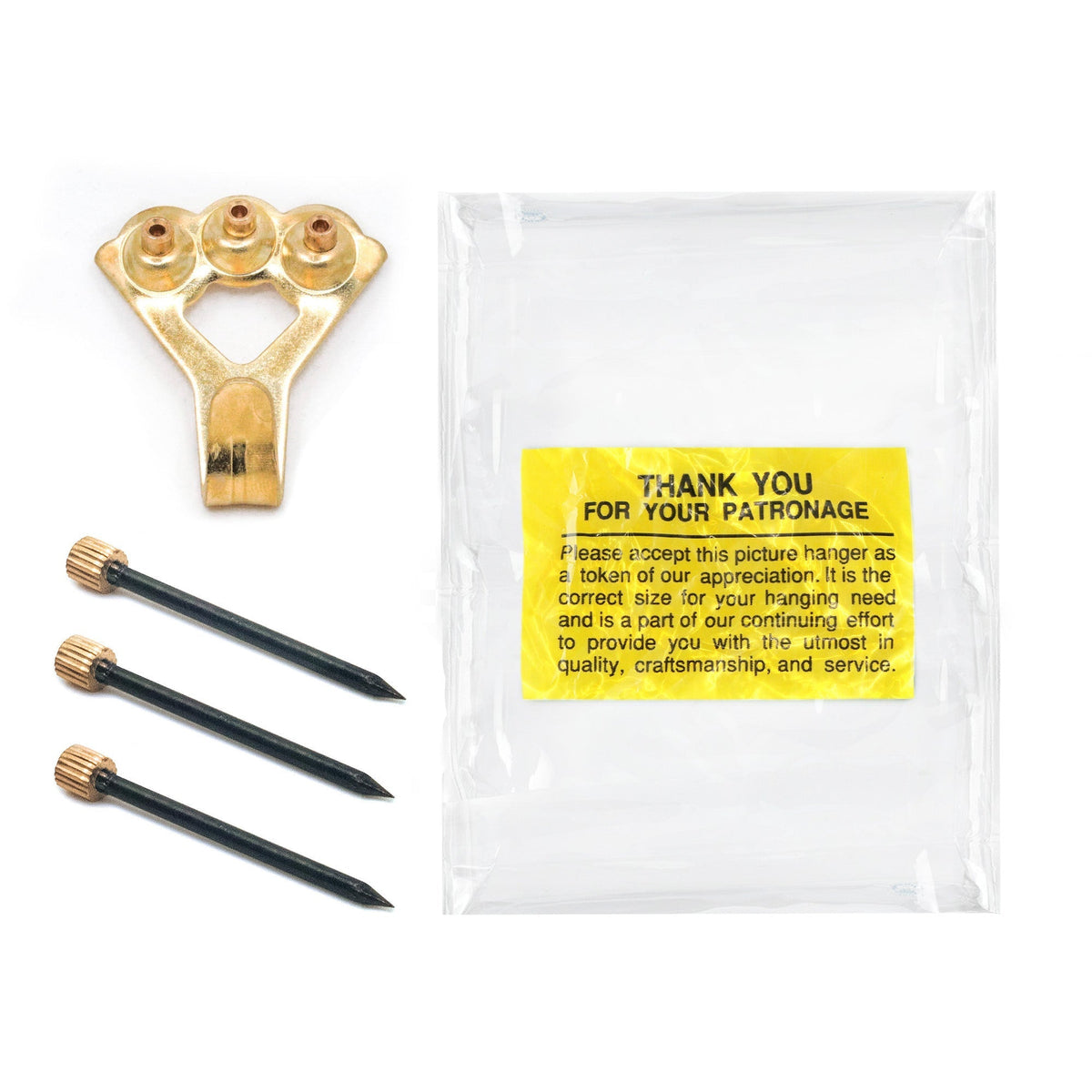 Courtesy Brass 100 lb Hook - S-BCH-100X - Picture Hang Solutions