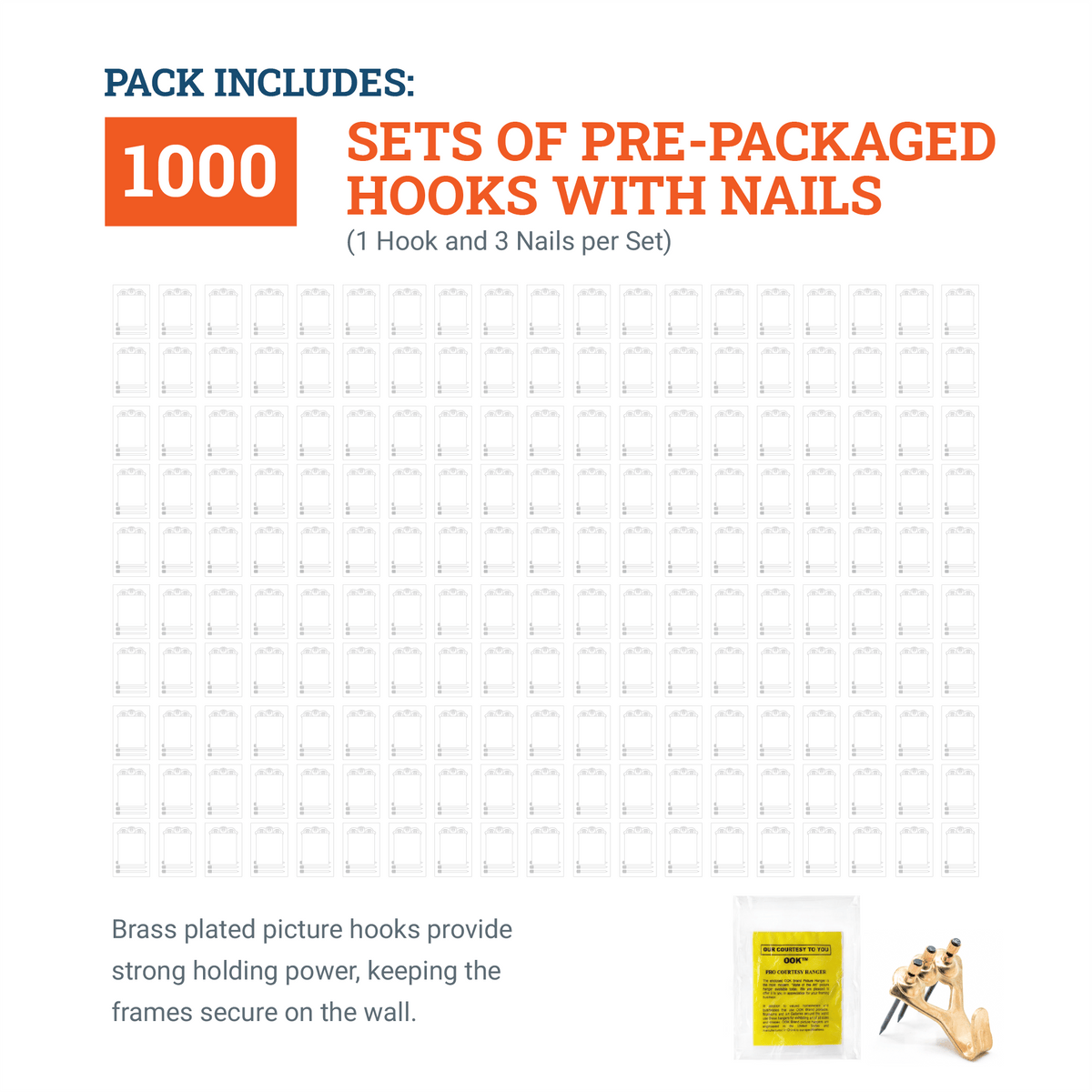 Courtesy Brass 100 lb Hook - S-BCH-100M - Picture Hang Solutions