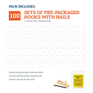 Courtesy Brass 30 lb Hook - S-BCH-30C - Picture Hang Solutions