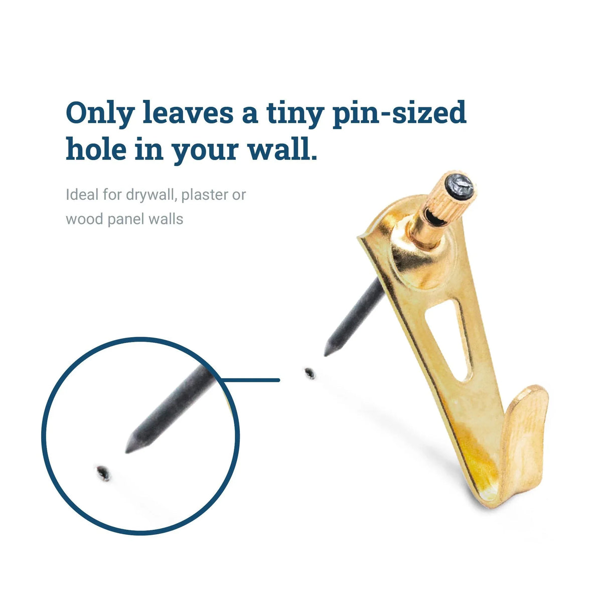 Courtesy Brass 30 lb Hook - S-BCH-30X - Picture Hang Solutions