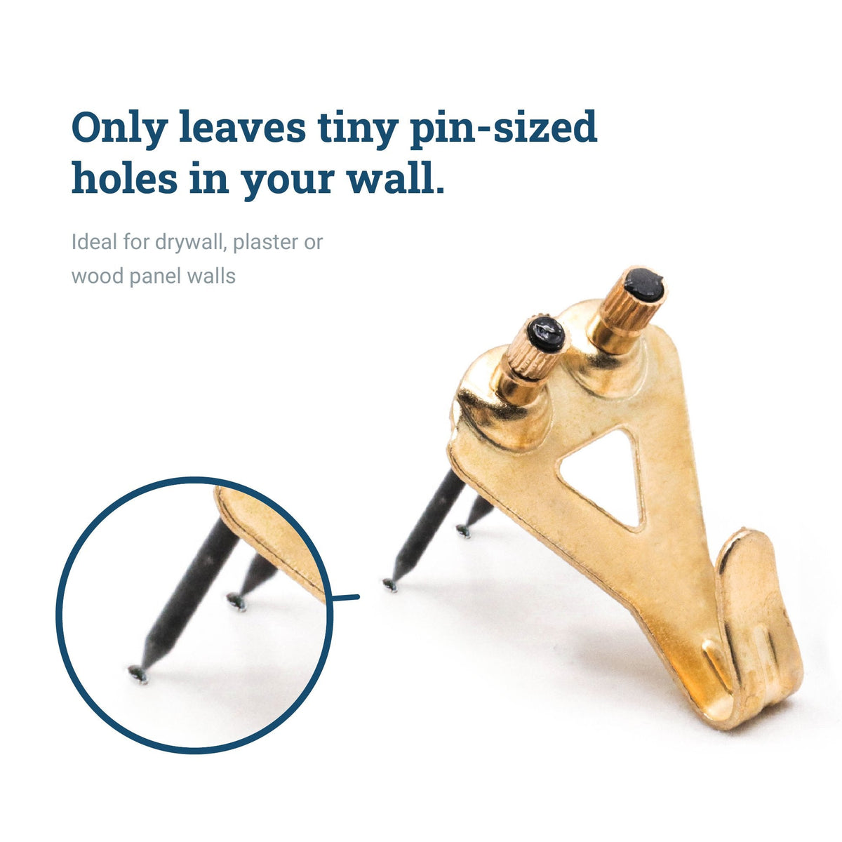 Courtesy Brass 50 lb Hook - S-BCH-50M - Picture Hang Solutions