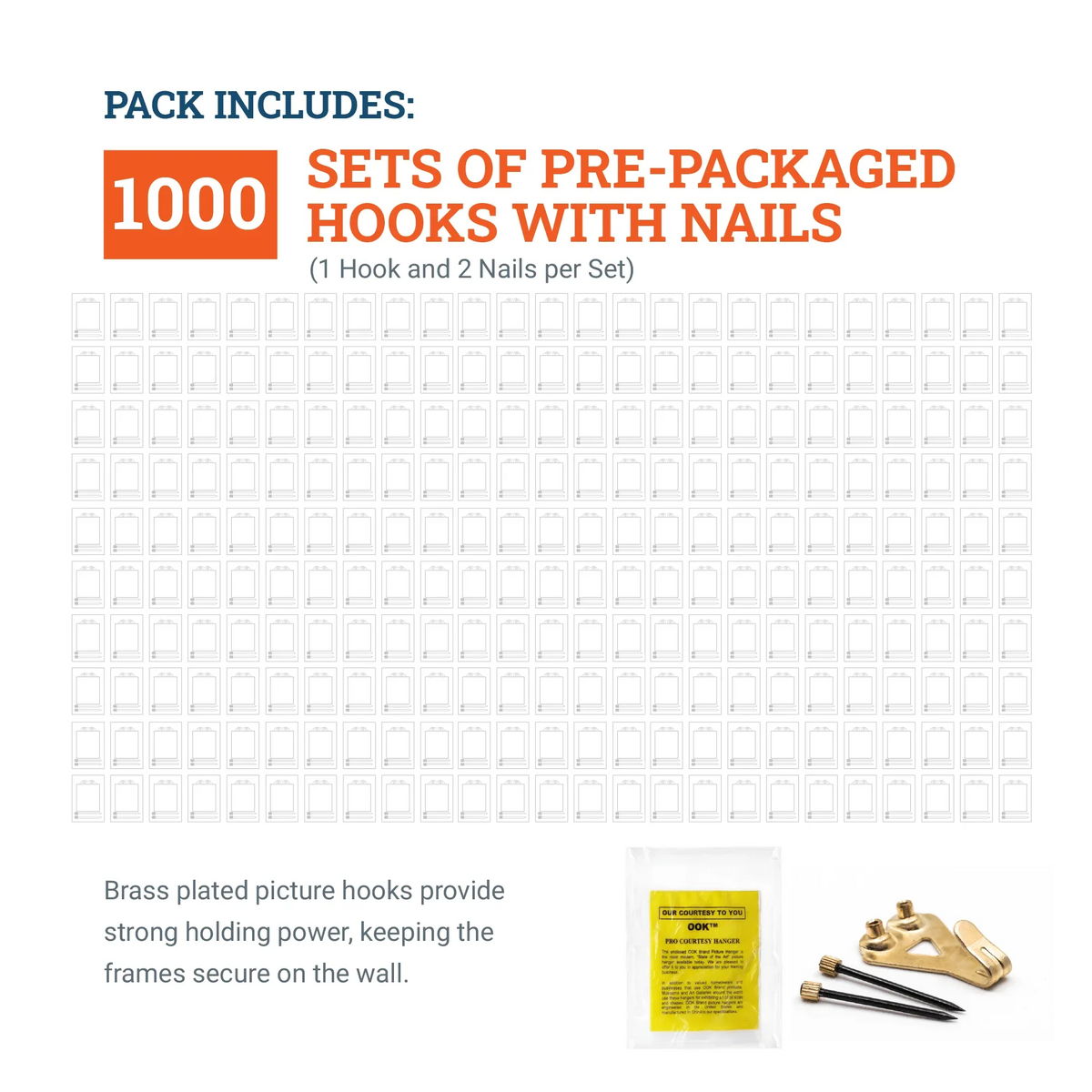 Courtesy Brass 50 lb Hook - S-BCH-50M - Picture Hang Solutions