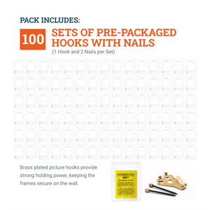 Courtesy Brass 50 lb Hook - S-BCH-50C - Picture Hang Solutions