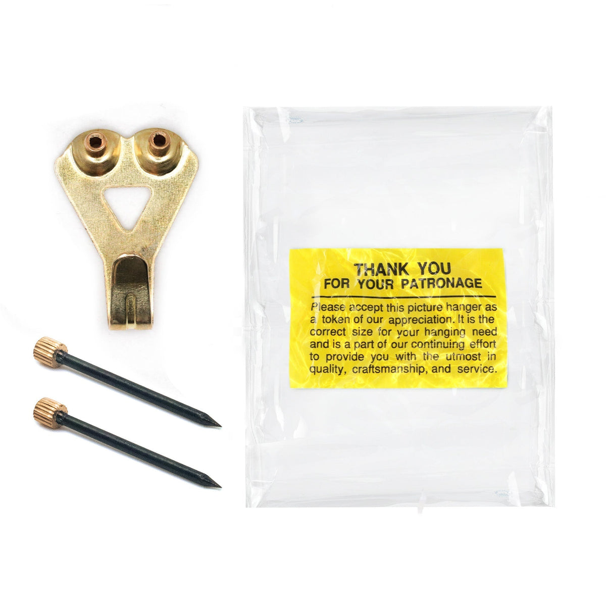 Courtesy Brass 50 lb Hook - S-BCH-50X - Picture Hang Solutions