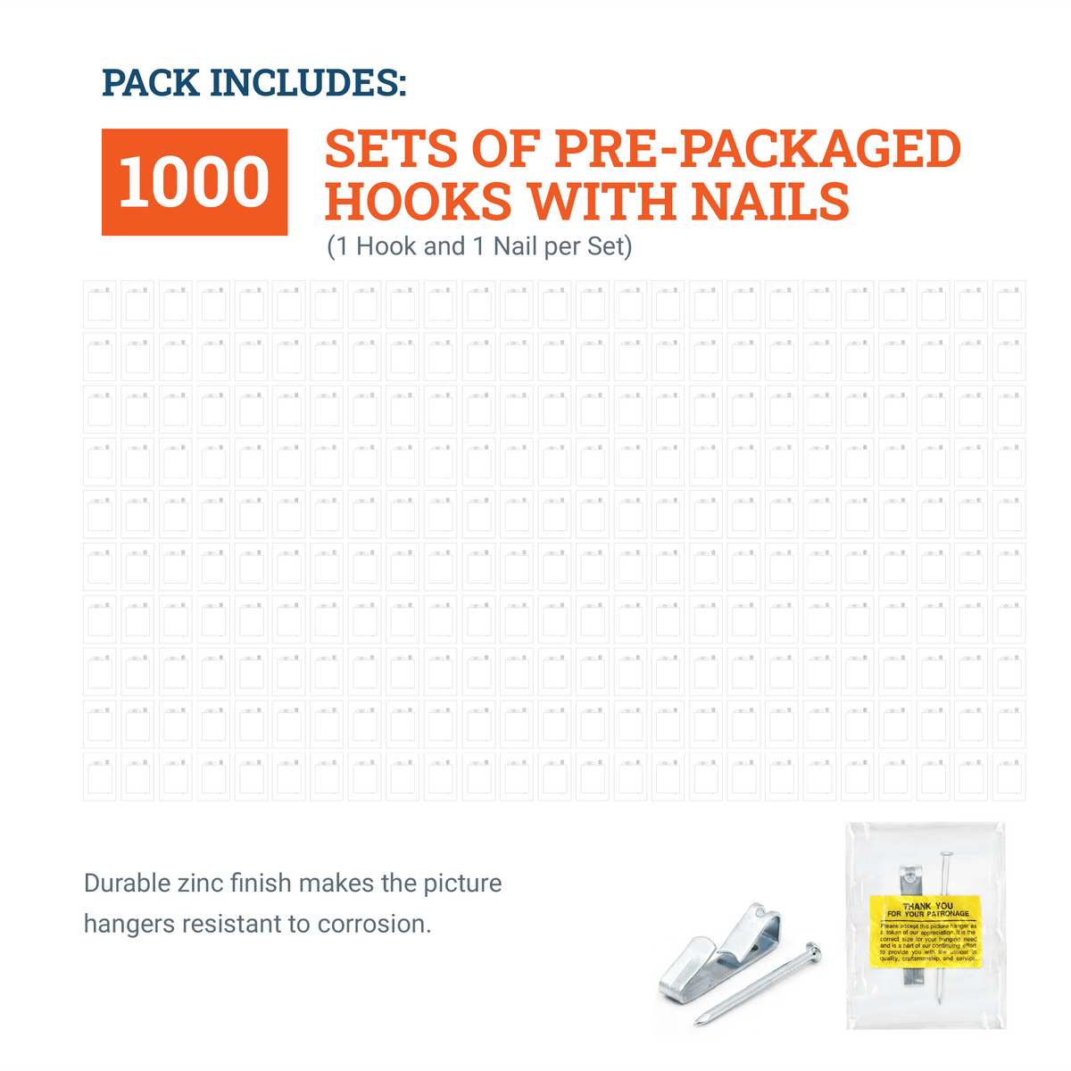 Courtesy Nickel 30 lb Hook - S-NCH-30M - Picture Hang Solutions