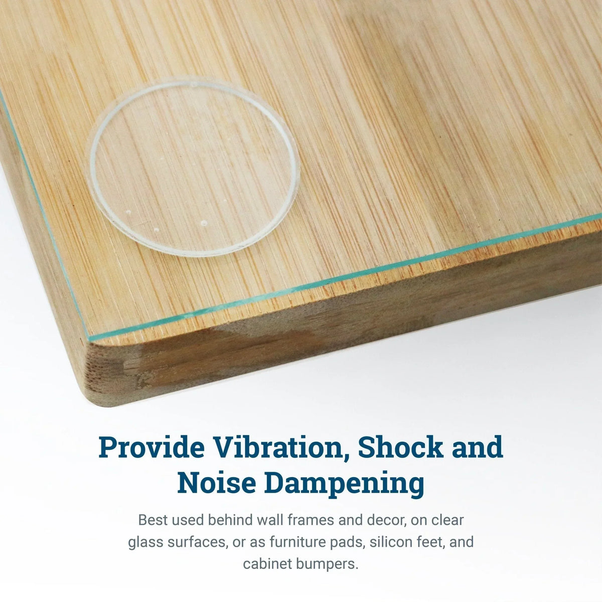 Easy Peel - Off - and - Stick Clear Adhesive Rubber Bumpers for Hanging Pictures - S-BMP-1RND16 - Picture Hang Solutions