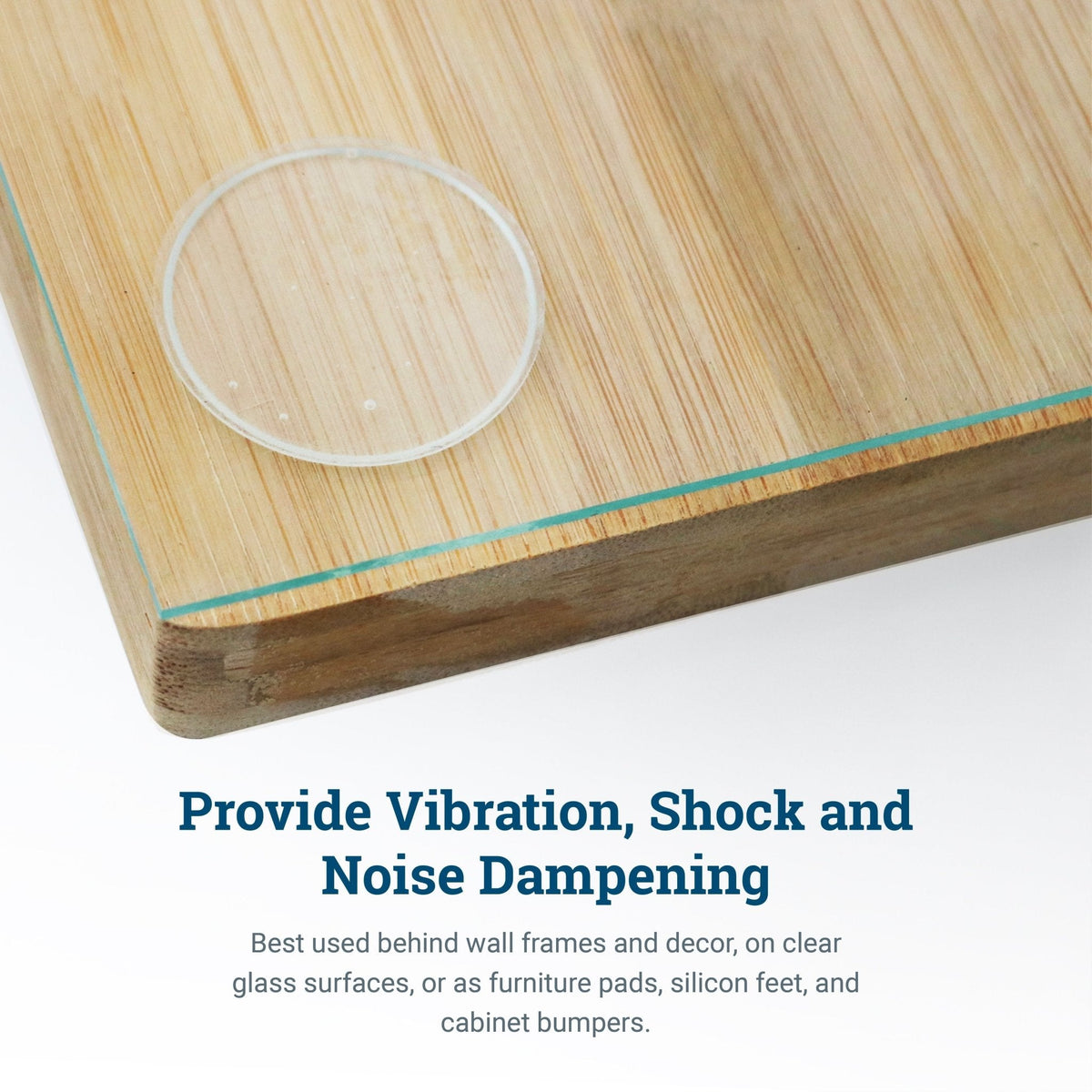 Easy Peel - Off - and - Stick Clear Adhesive Rubber Bumpers for Hanging Pictures - S-BMP-1RND16 - Picture Hang Solutions