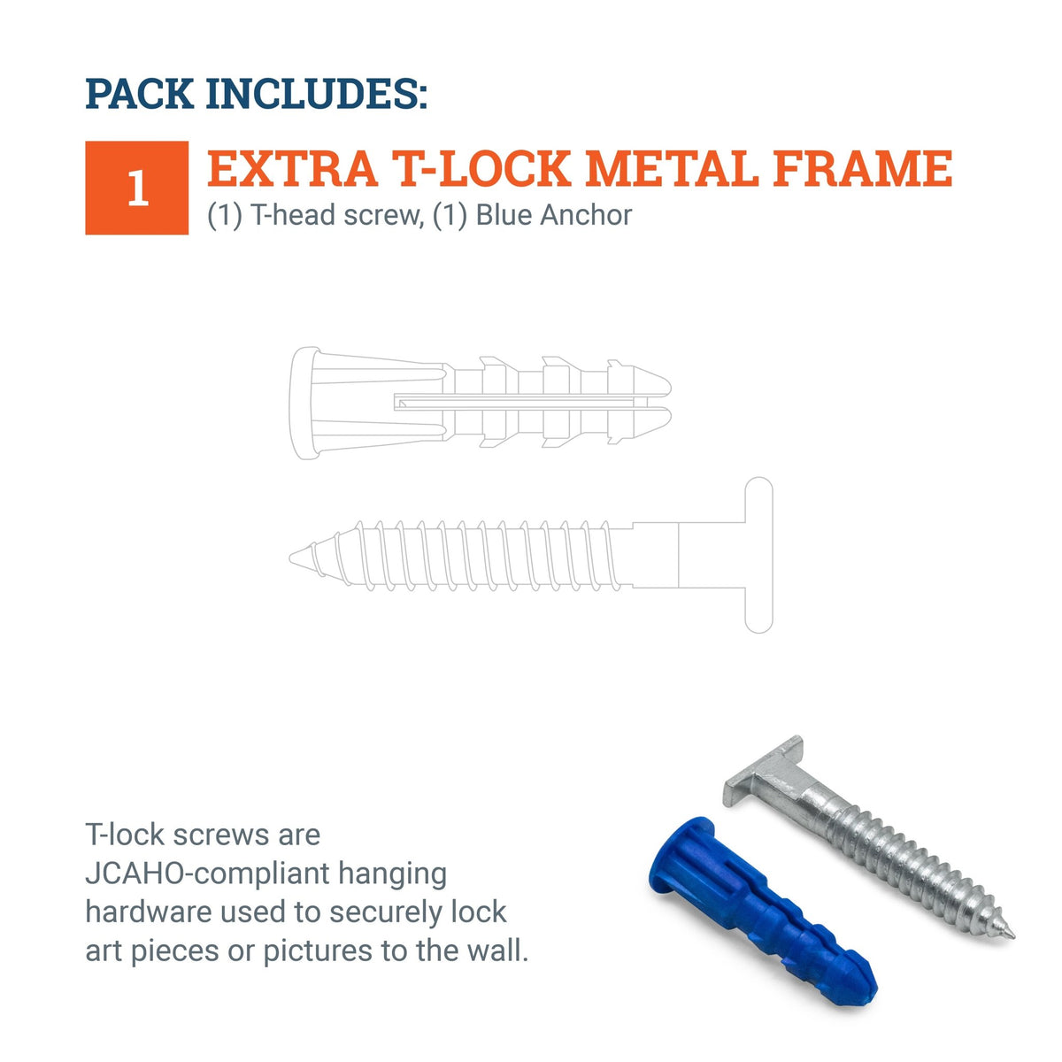 Extra T-Lock Metal Frame - SEC-3X - Picture Hang Solutions