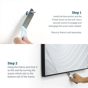 Extra T - Lock Metal Frame - S-SEC-3X - Picture Hang Solutions