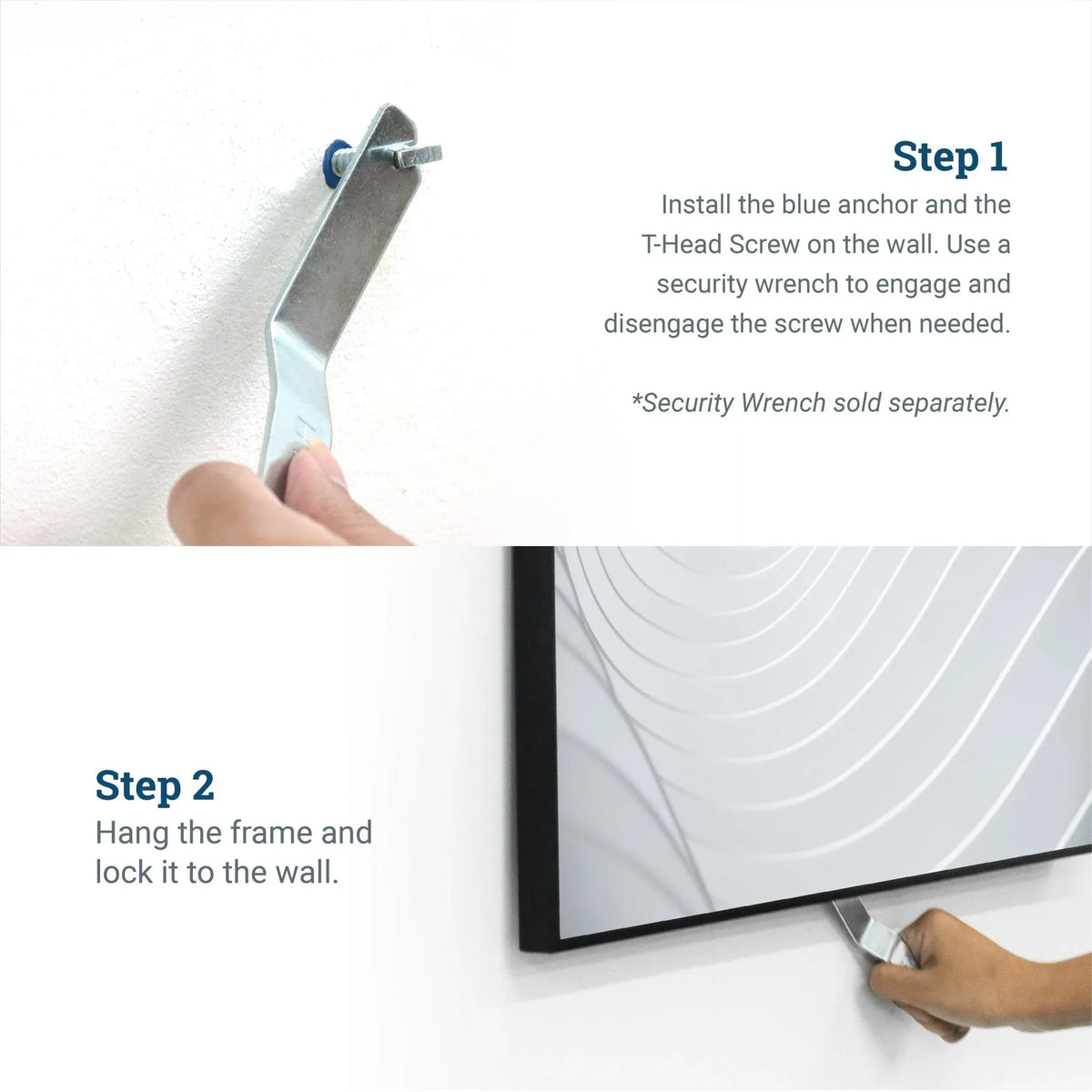 Extra T - Lock Metal Frame - S-SEC-3X - Picture Hang Solutions