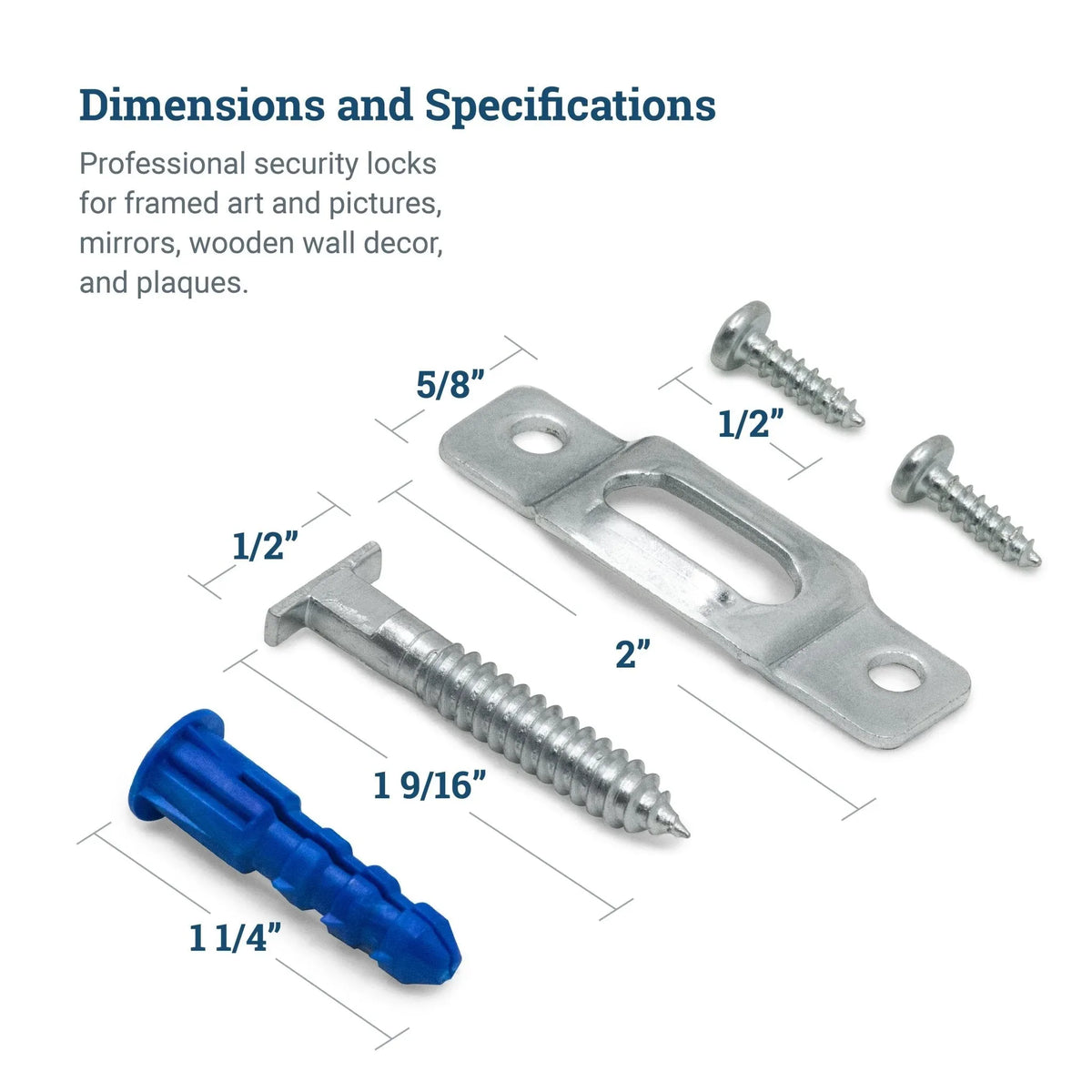 Extra T - Lock Wood Frame | Security for Cleats - S-SEC-2X - Picture Hang Solutions