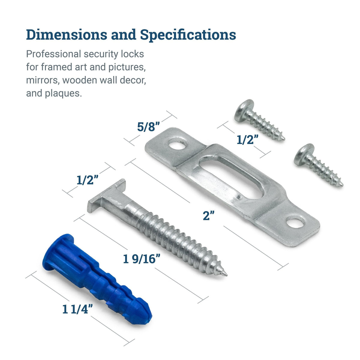 Extra T - Lock Wood Frame | Security for Cleats - S-SEC-2X - Picture Hang Solutions