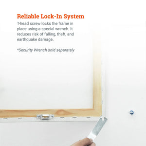 Extra T - Lock Wood Frame | Security for Cleats - S-SEC-2X - Picture Hang Solutions