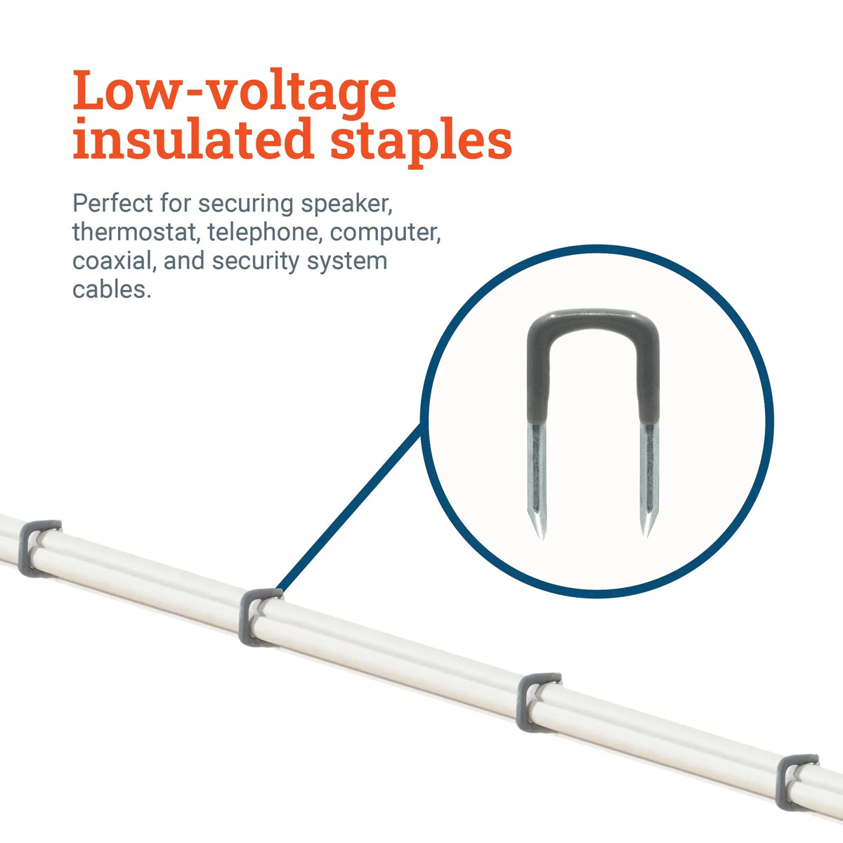 Fiber Insulated Staples - S-HWR-INSTPC - Picture Hang Solutions