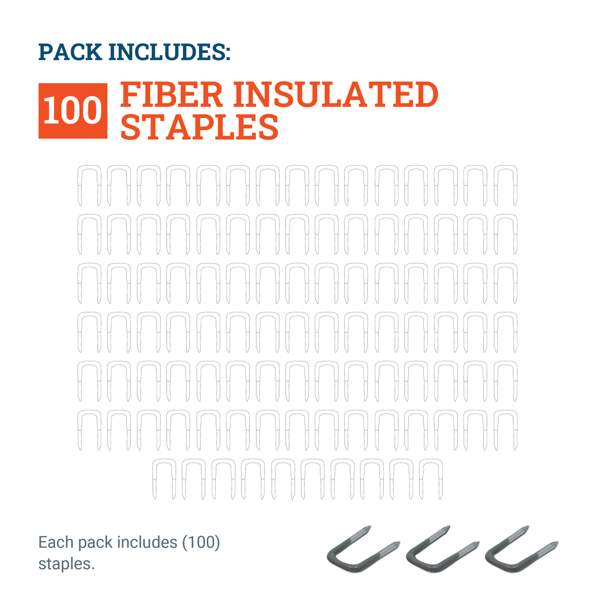 Fiber Insulated Staples - S-HWR-INSTPC - Picture Hang Solutions