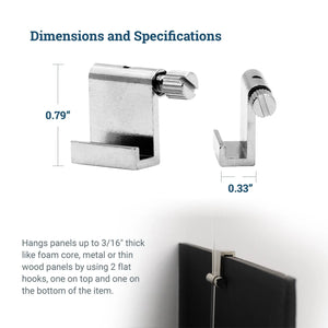 Flat Hook - Side Screw - S-GSH-SQ - Picture Hang Solutions