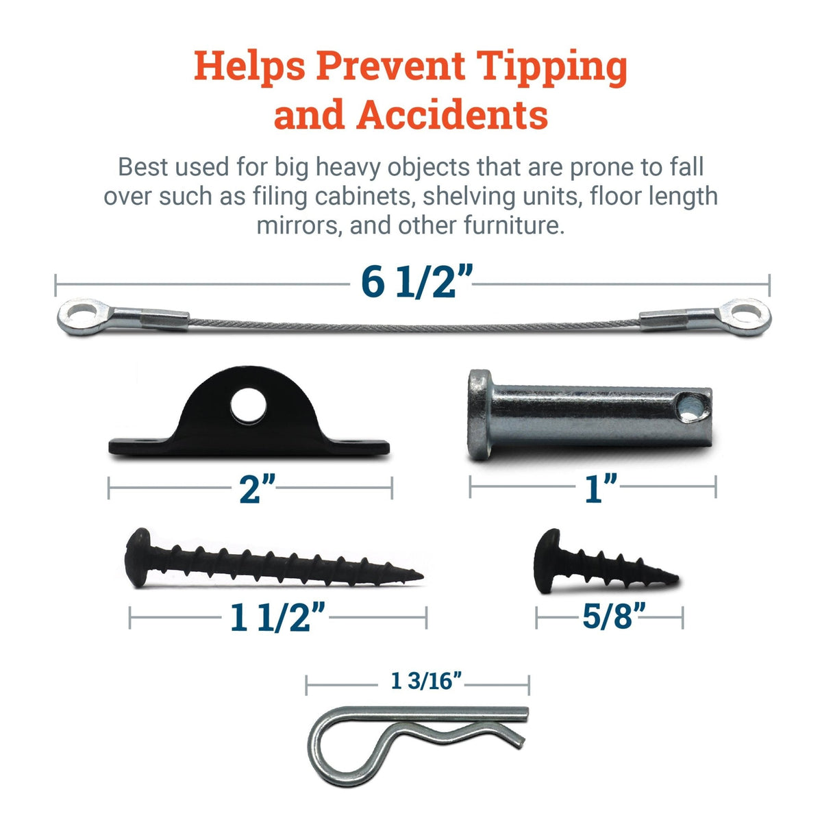 Furniture Anti - Tip Kit - S-HWR-ANTITIP - Picture Hang Solutions