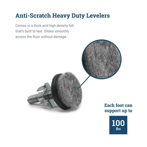 Furniture Leveling Feet - Felt - S-ADJFELT16 - Picture Hang Solutions