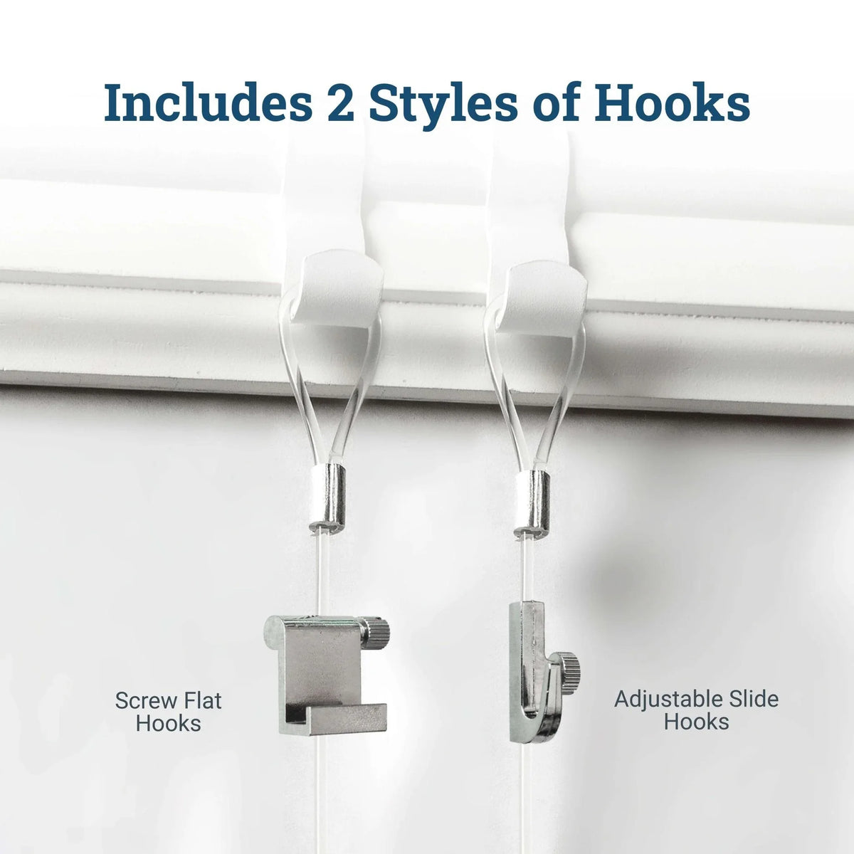 Gallery Kit with White Picture Rail Hooks - S-GSK-12 - Picture Hang Solutions