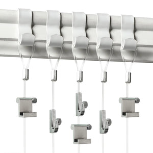 Gallery Kit with White Picture Rail Hooks - S-GSK-12 - Picture Hang Solutions