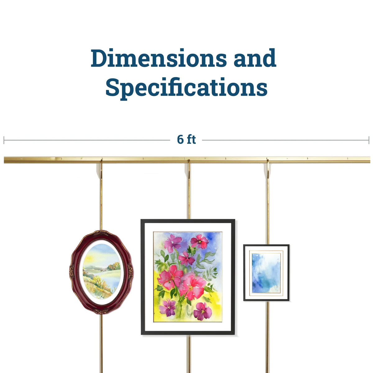 Gallery Wall Moulding 6 Foot J Channel - S-BGS-RAIL - Picture Hang Solutions