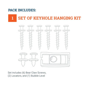 Keyhole Frame Hanging Kit - Keyhole Slot Marking Tool Set - For Up to 3 Frames - S-HWR-KHLKIT - Picture Hang Solutions