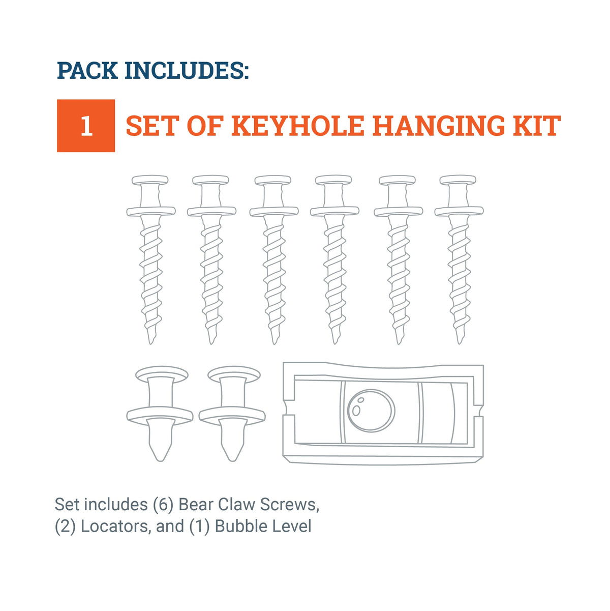 Keyhole Frame Hanging Kit - Keyhole Slot Marking Tool Set -
