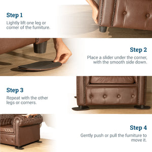 Large Furniture Sliders for Carpet - S-VSLIDERLG2 - Picture Hang Solutions