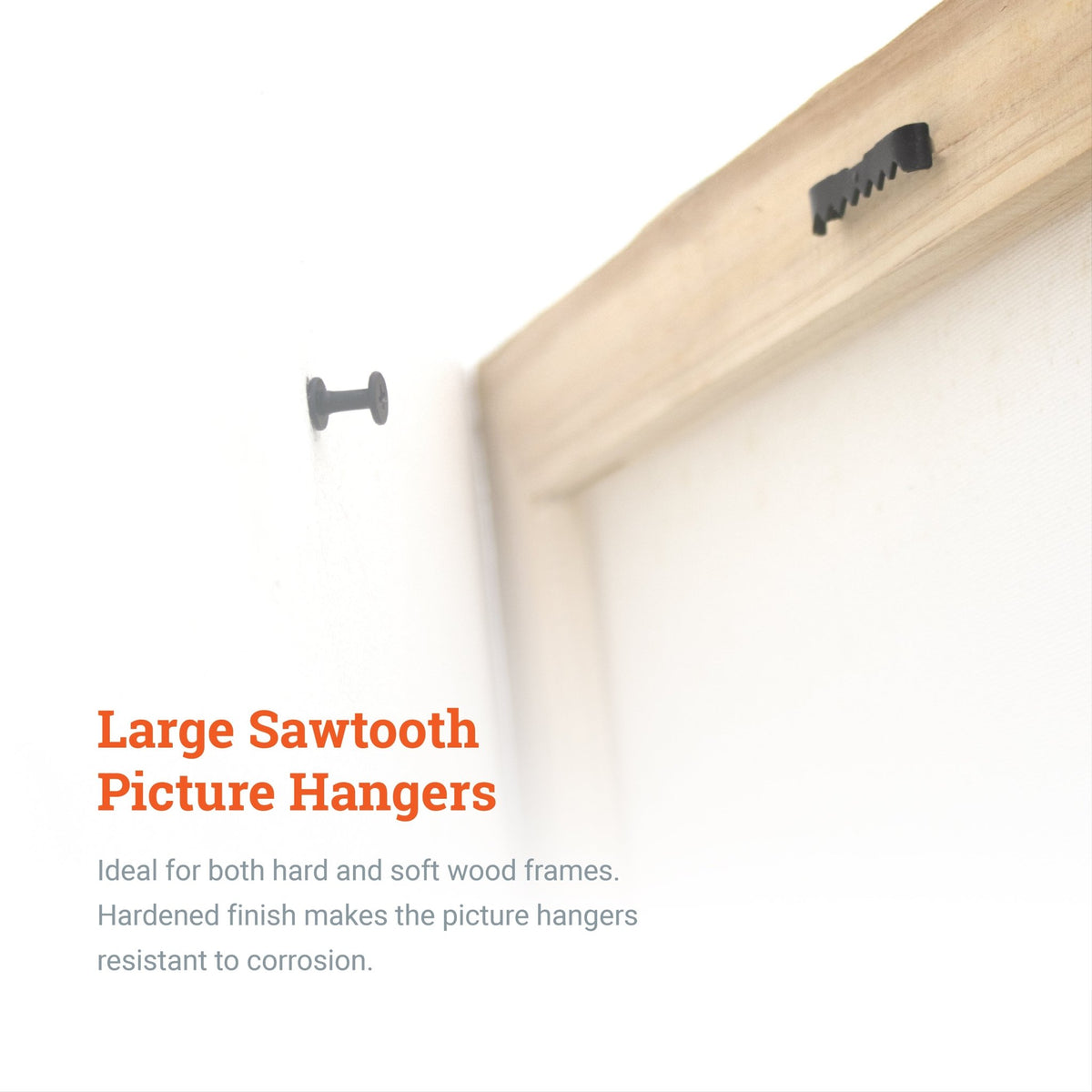 Large Sawtooth Nailess Black - HWR-3920X - Picture Hang Solutions