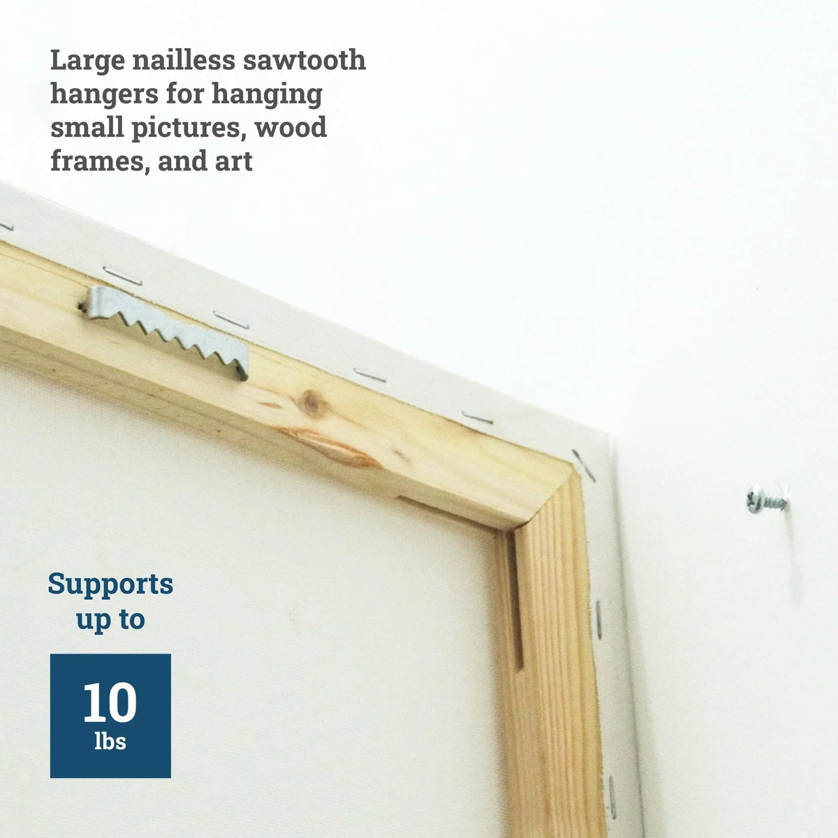 Large Sawtooth Nailess Silver - S-HWR-2920X - Picture Hang Solutions