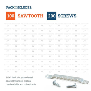 Large Sawtooth with Screws - S-HWR-3018X - Picture Hang Solutions