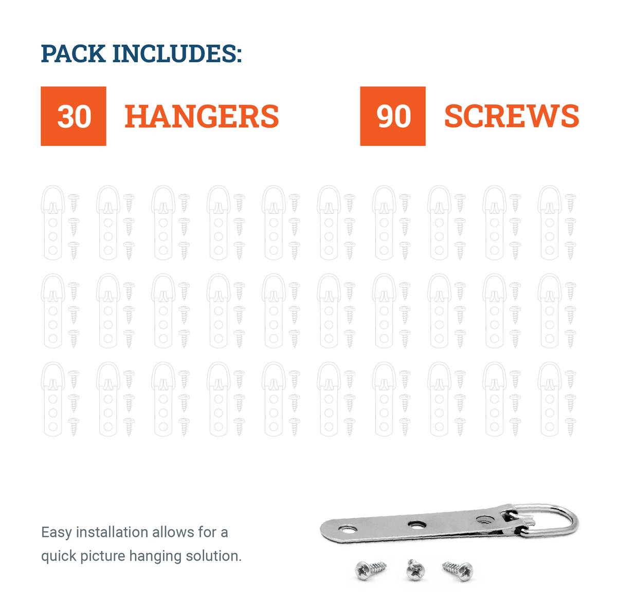 Large Strap Hanger - S-HWR-711X - Picture Hang Solutions