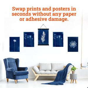 Magnetic Poster Hanger Ebony - S-HWR-MAGPOSTE - Picture Hang Solutions