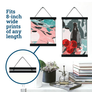 Magnetic Poster Hanger Ebony - S-HWR-MAGPOSTE - Picture Hang Solutions