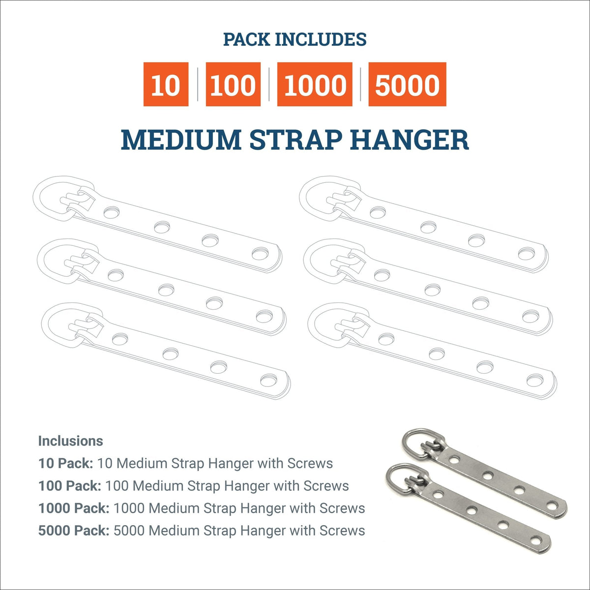 Medium Strap Hanger - S-HWR-800X - Picture Hang Solutions