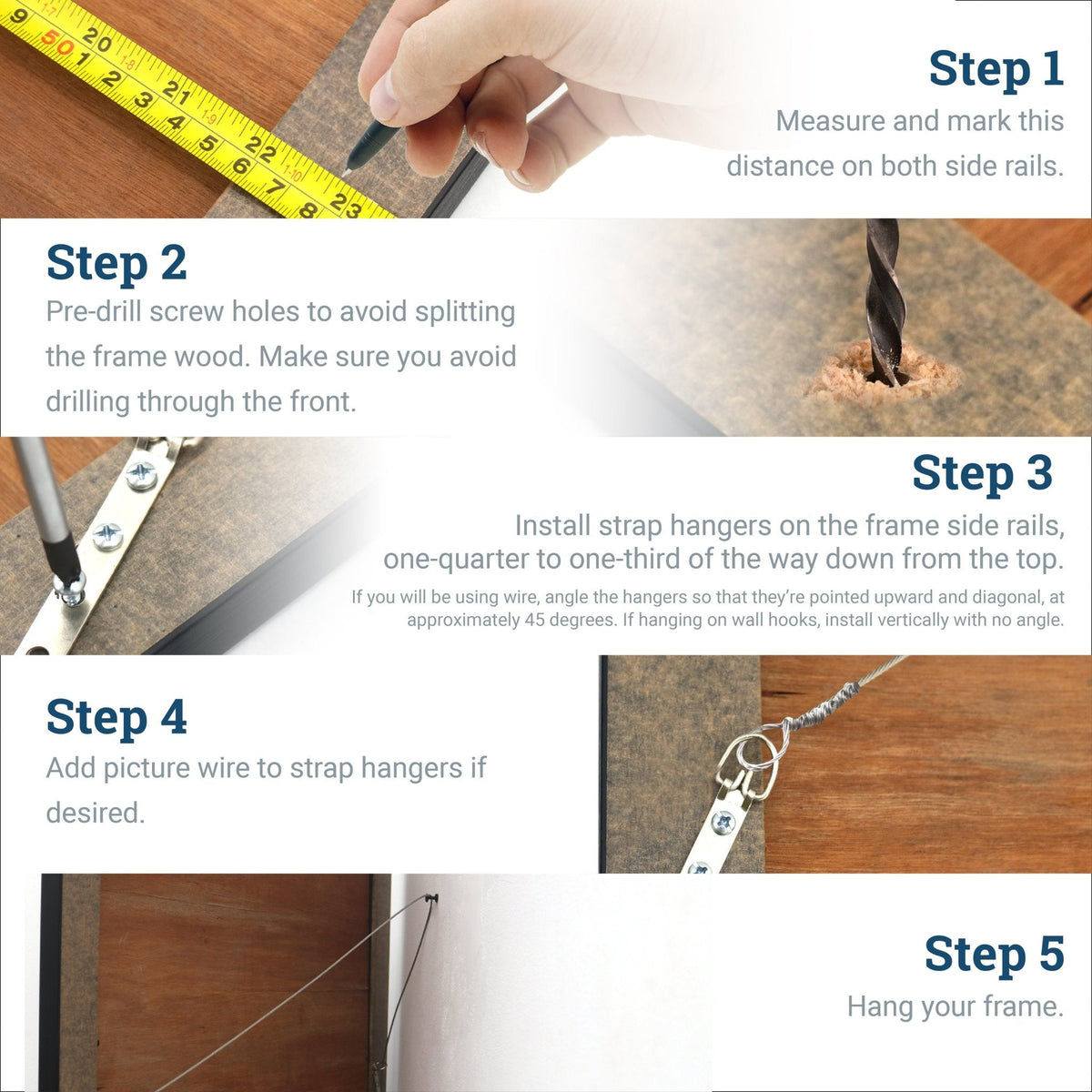 Medium Strap Hanger - S-HWR-800X - Picture Hang Solutions