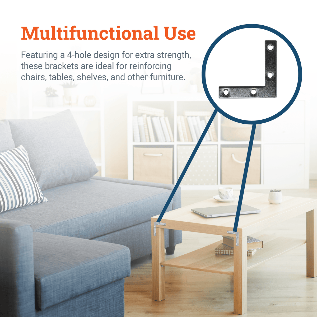 Metal Frame Corners with Screws (2 Brackets with 8 Screws) - S-HWR-FRC - Picture Hang Solutions