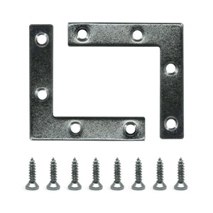 Metal Frame Corners with Screws (2 Brackets with 8 Screws) - S-HWR-FRC - Picture Hang Solutions