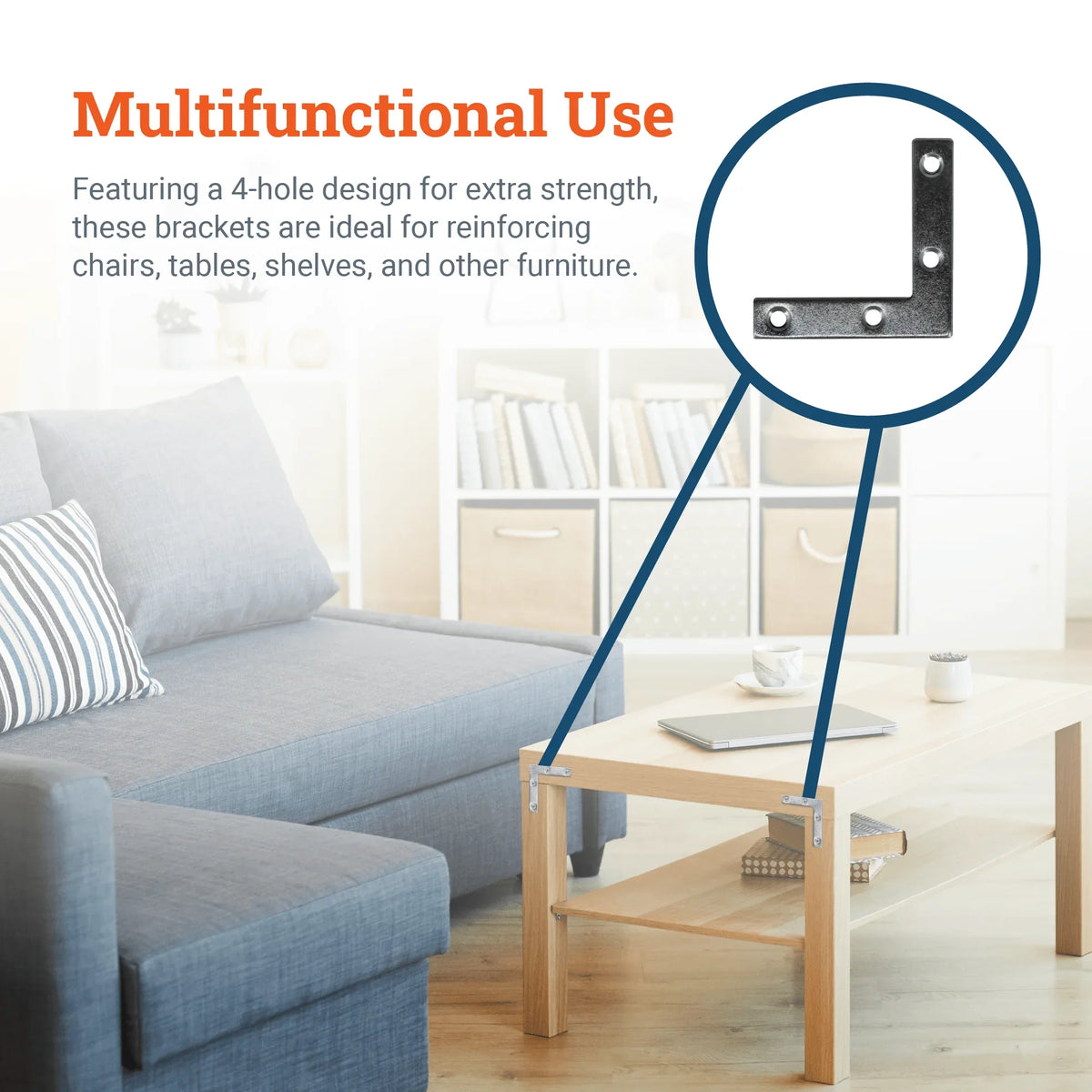 Metal Frame Corners with Screws (2 Brackets with 8 Screws) - S-HWR-FRC - Picture Hang Solutions