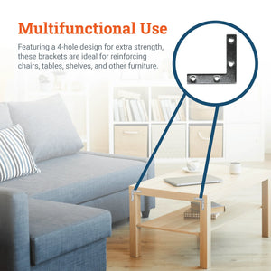 Metal Frame Corners with Screws (2 Brackets with 8 Screws) - S-HWR-FRC - Picture Hang Solutions