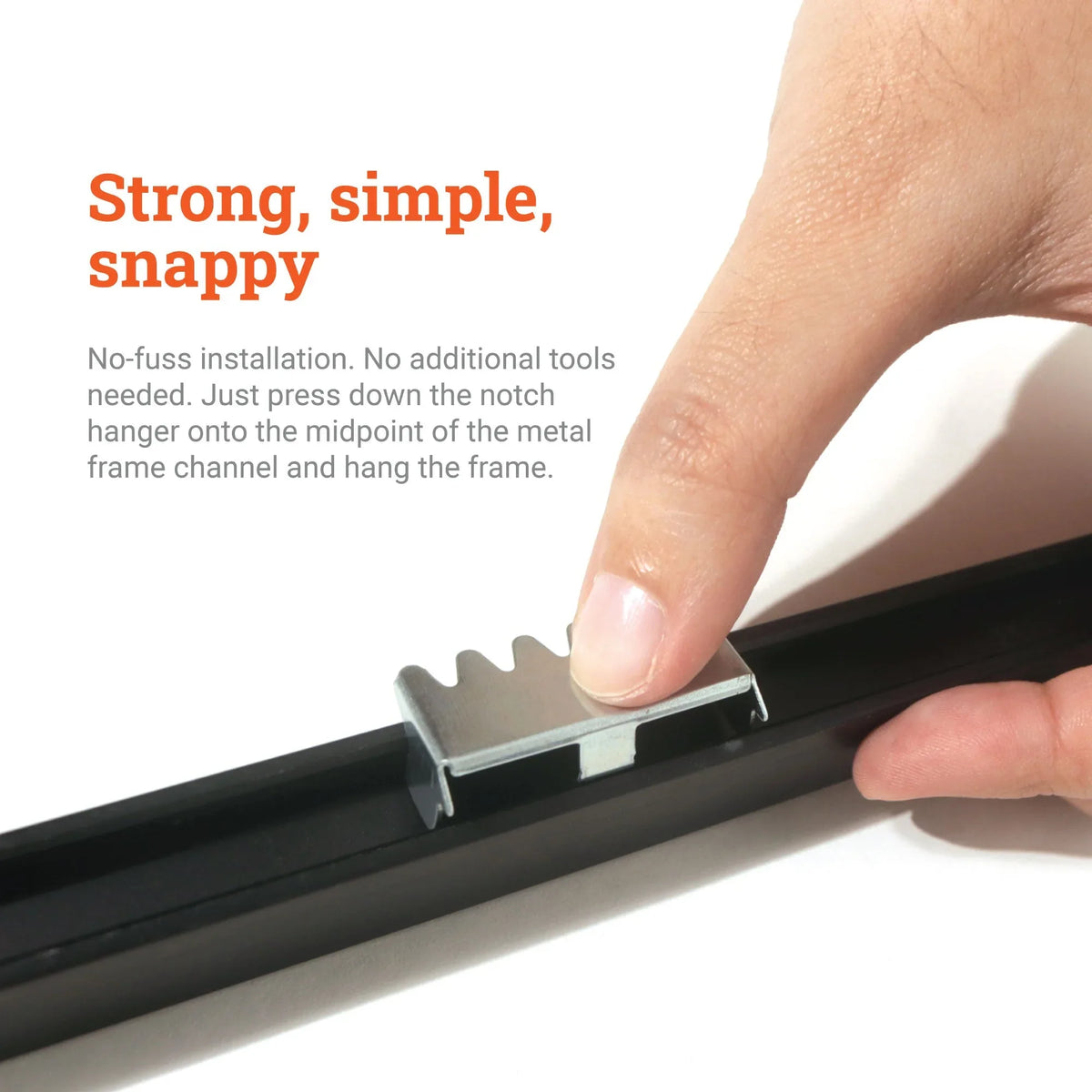 Metal Frame Notch Hanger - S-HWR-09X - Picture Hang Solutions