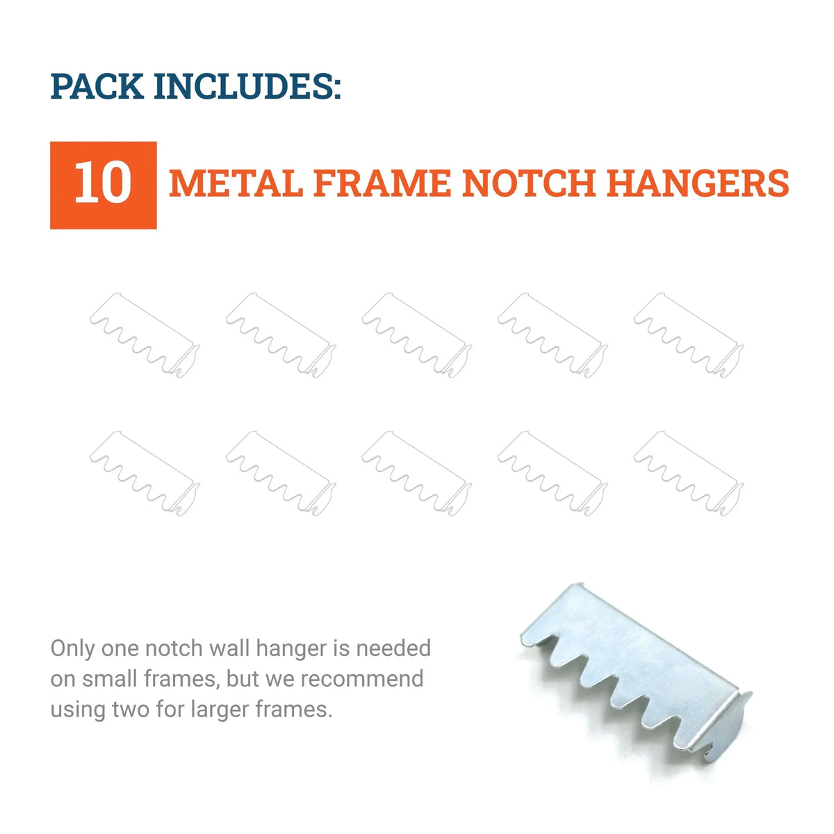 Metal Frame Notch Hanger - S-HWR-09X - Picture Hang Solutions